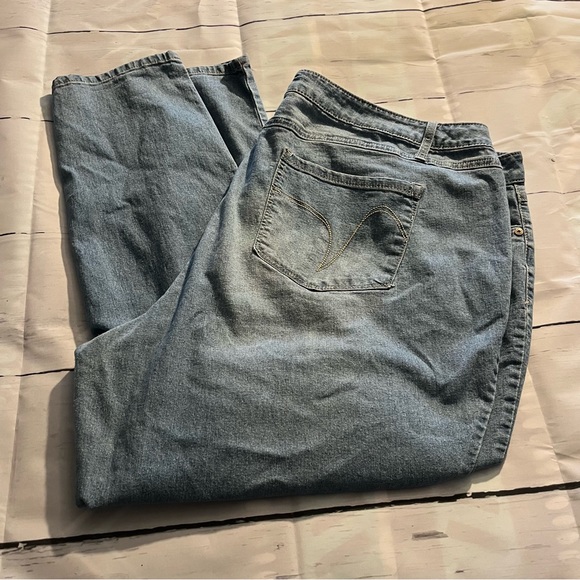 Light Wash A3 Denim Women's Plus Size Destructed Skinny Jeans, Size 26W - Picture 12 of 15